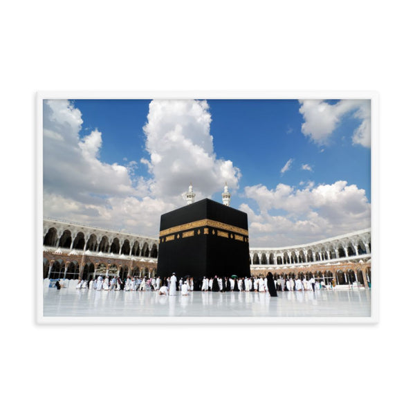 Masjid Al Haram Kaaba Mecca Framed Poster – Sacred Site Art