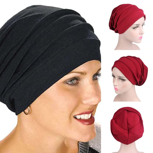 Long Hair Bun Accommodating Cotton Hijab Under Cap – Soft Headscarf for Women (9 Colors)