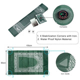 Waterproof Travel Prayer Rug with Compass - Durable, Portable, Waterproof - 100 x 60cm