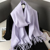 Luxurious Cashmere Winter Scarf for Women - 62 Colors Available, Warm Hijab Shawl