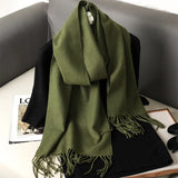 Luxurious Cashmere Winter Scarf for Women - 62 Colors Available, Warm Hijab Shawl