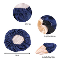 Luxurious Women's Large Satin Bonnet – Adjustable Silky Night Sleeping Cap for Hair Care (11 Colors)