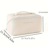 Luxury Makeup Organizer Bag – Durable PU Leather Cosmetic Case with Zipper